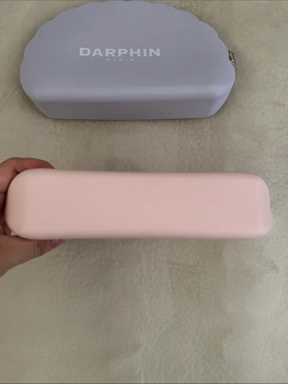 Darphin Pair of Pink and Purple Silicone Cosmetic Cases
